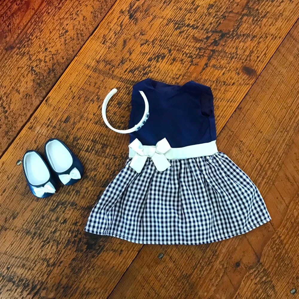 American Girl Doll Blue Dress Outift
